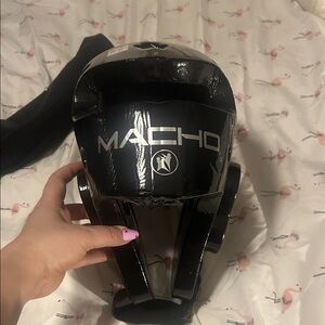 Black Martial Arts Kids Padded Helmet - Medium